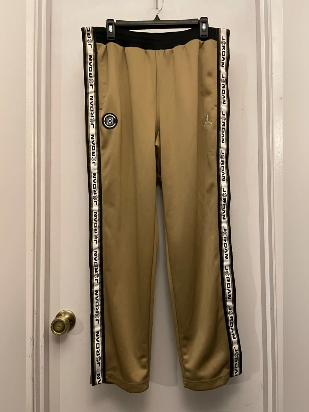Air Jordan x CLOT Crossover Tricot Straight Sports Pants US Edition Brown